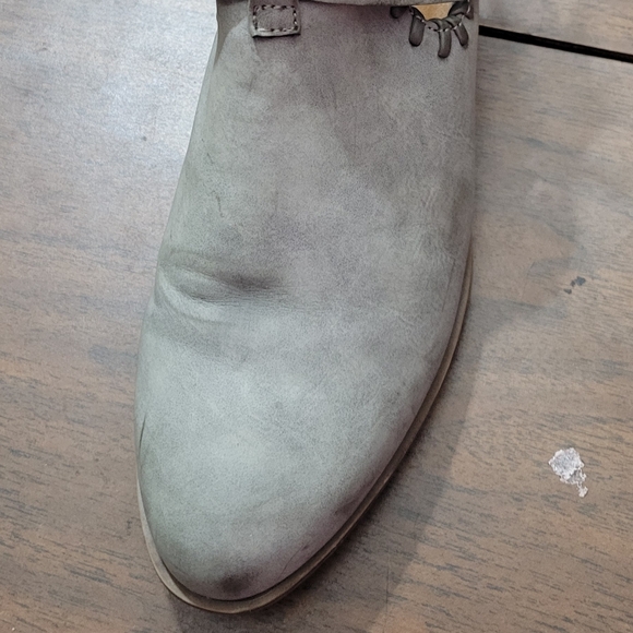 Ankle Grey Boots Cowboy Cut Out style - Picture 7 of 7